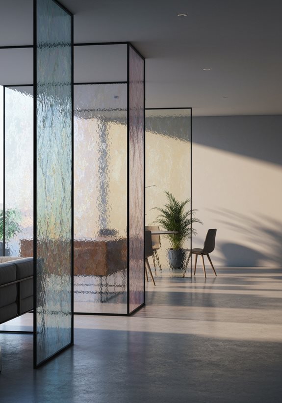 conceptions de murs en verre artistique