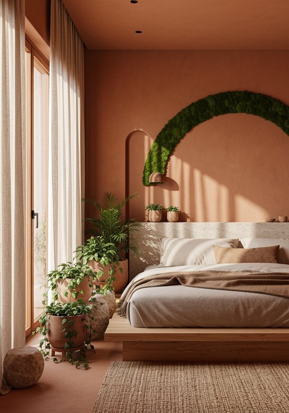 design biophilique avec de la terre cuite