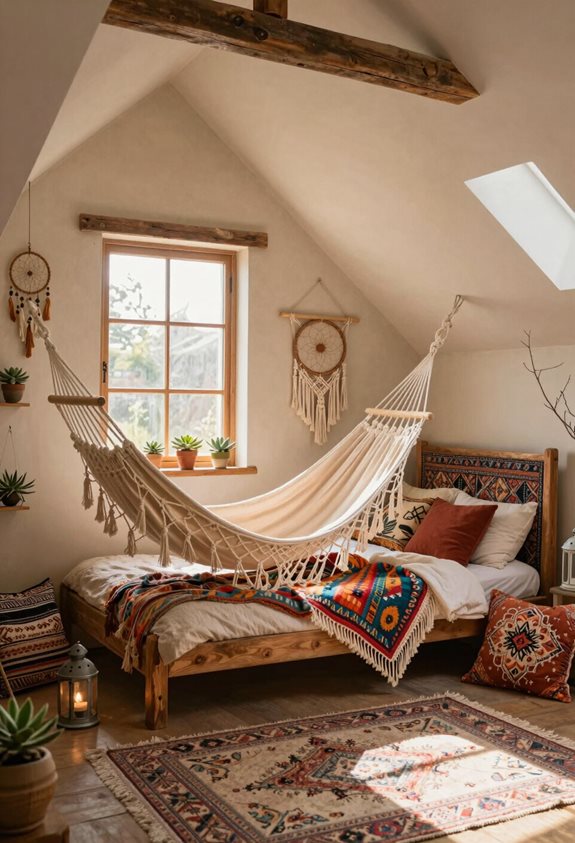 retraite de chambre sur le toit bohémienne