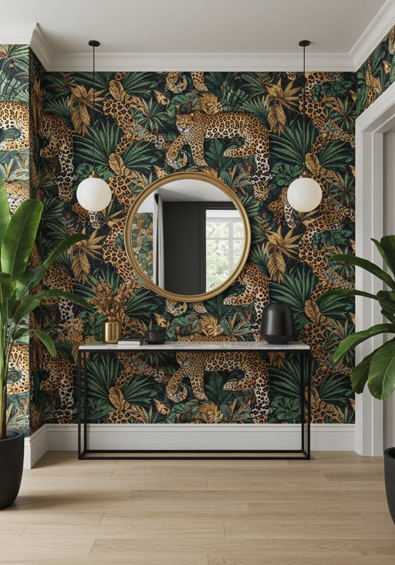 papier peint à motifs d'animaux audacieux