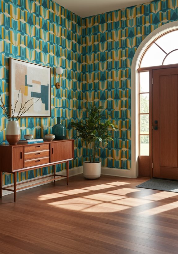 papier peint géométrique audacieux élégance