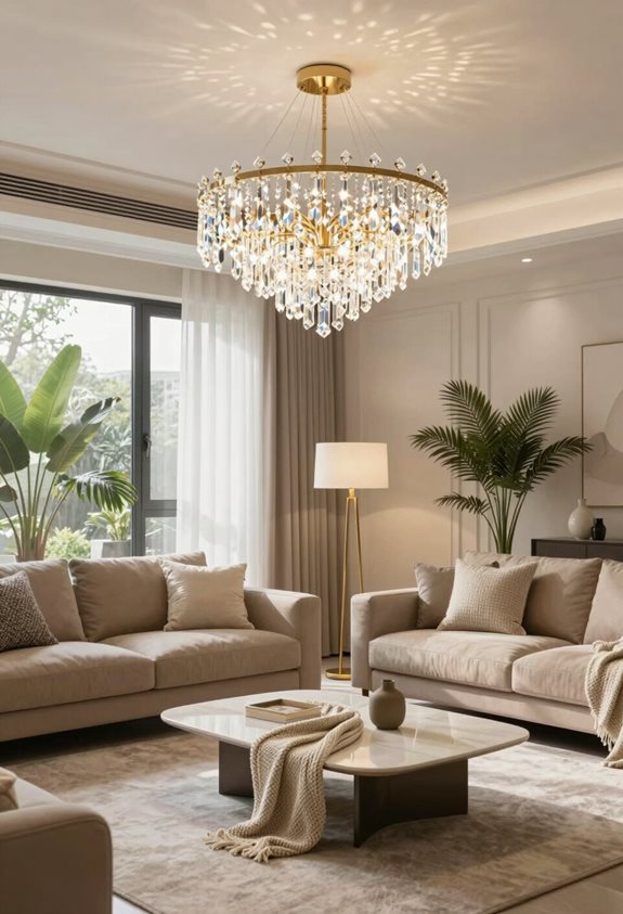 un éclairage audacieux rehausse le beige