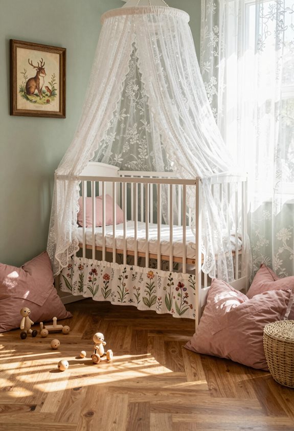 jupons de lit floral charmants