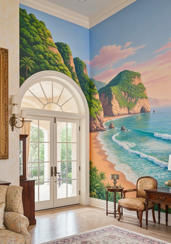 murs charmants et paysages