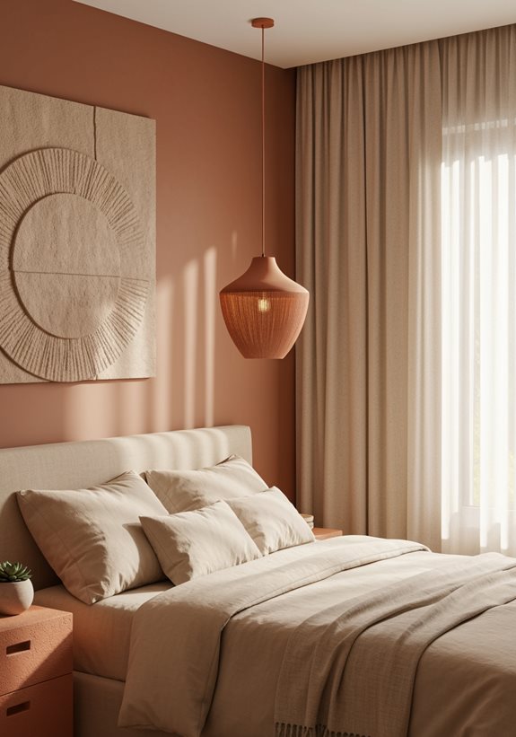 Les lampes en argile créent une ambiance