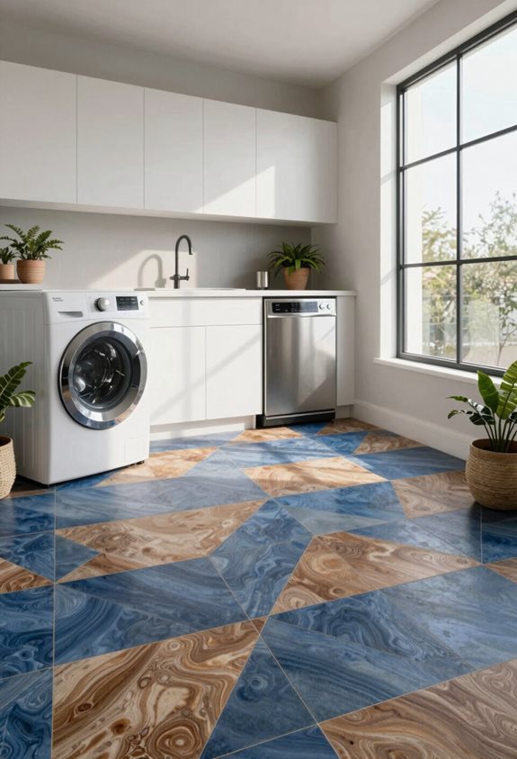 tuiles de sol colorées