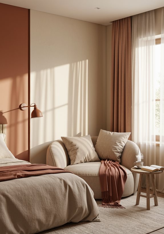 coin lecture beige confortable