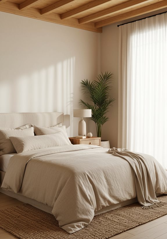 coin de sommeil beige confortable