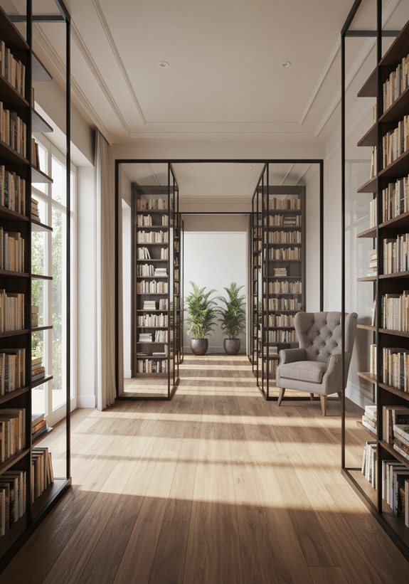 bibliothèque en verre cozy