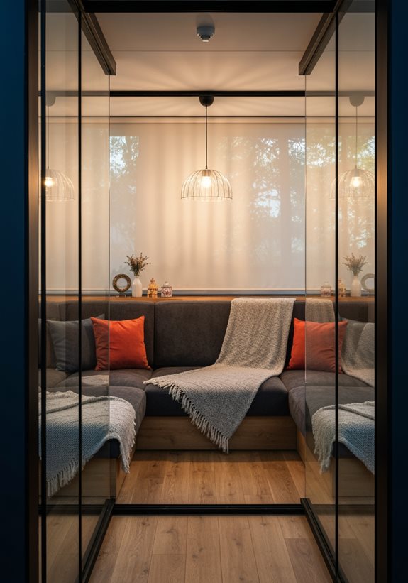 retreat en verre douillet