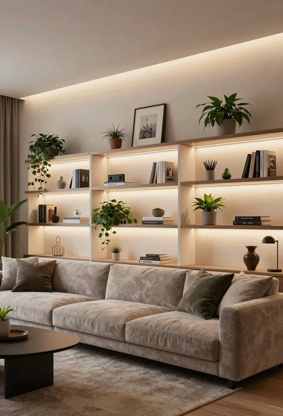 installation de shelf intégré confortable