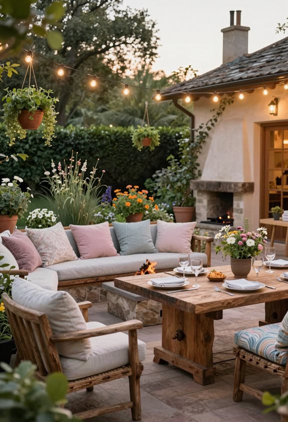 espaces de vie extérieurs confortables