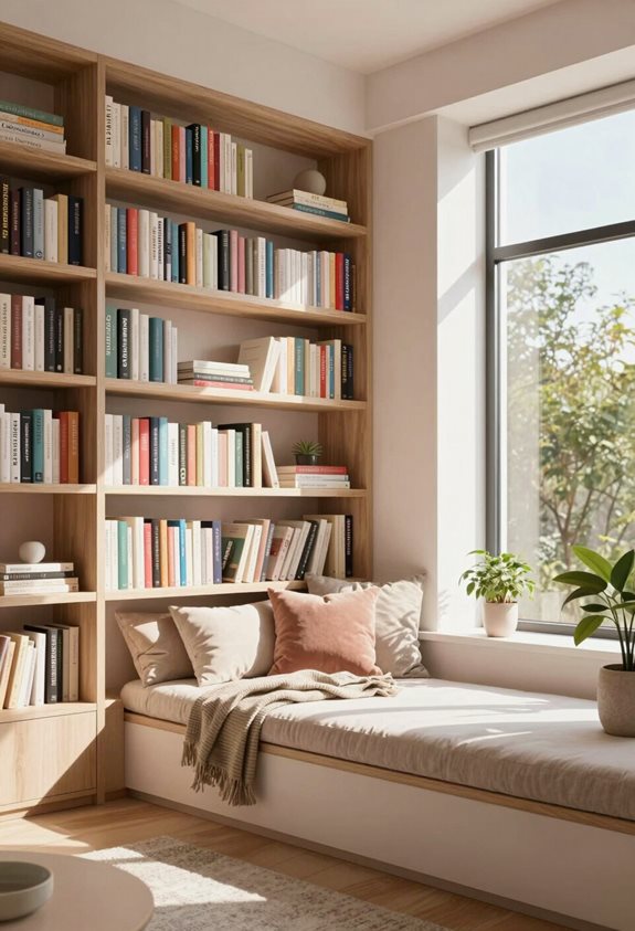 design d'un coin lecture douillet