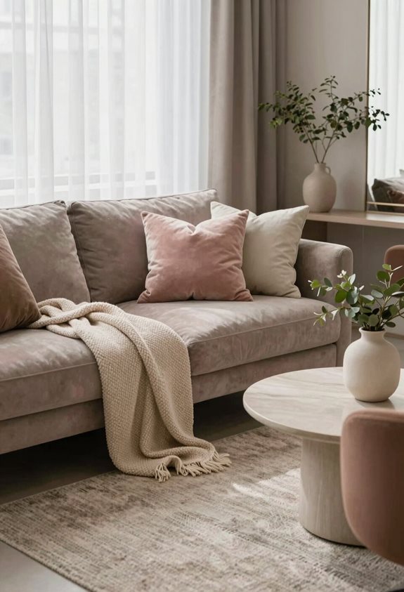 textiles douillets pour le confort