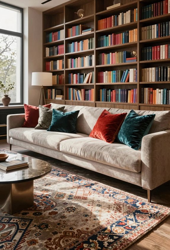 espace de vie texturé et confortable