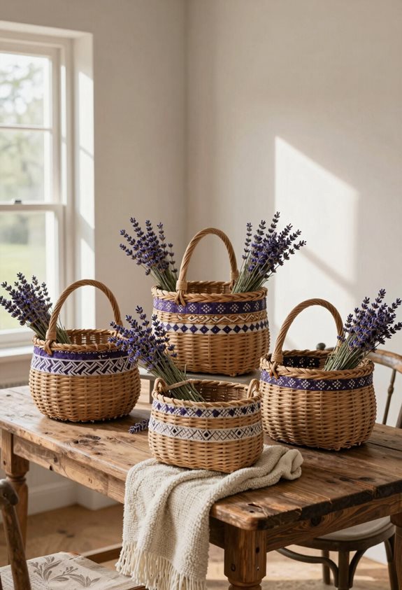 organisation de paniers en osier confortables