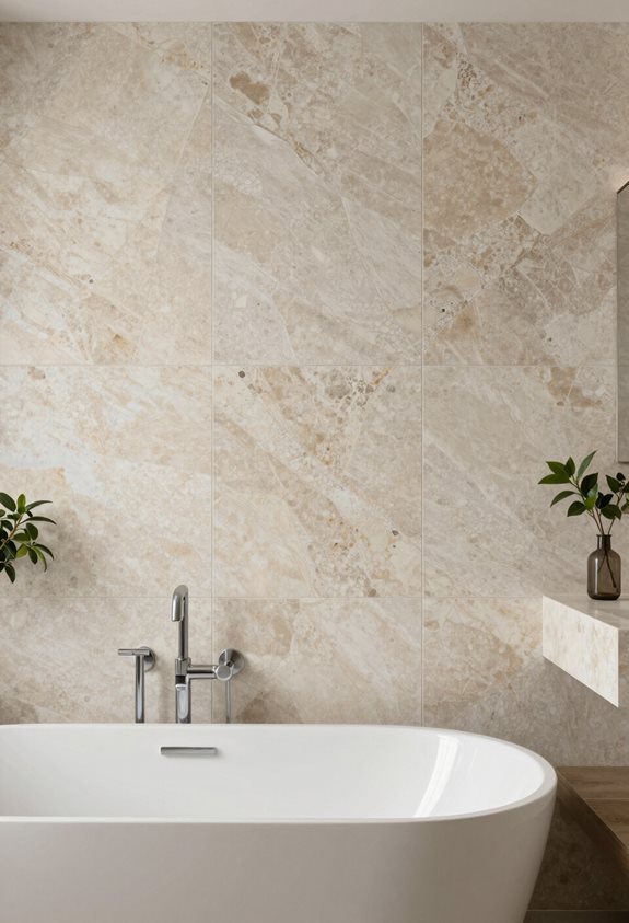 idées créatives de dosseret en travertin