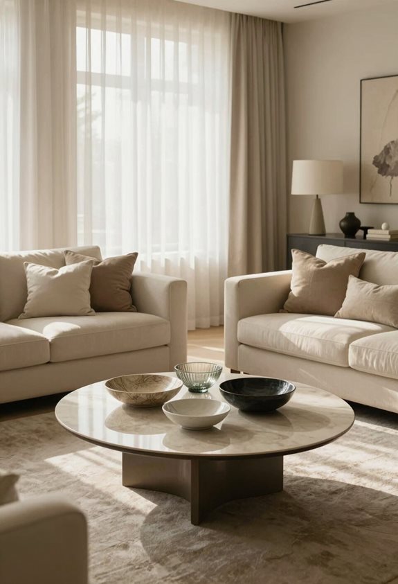 Des bols décoratifs rehaussent le style