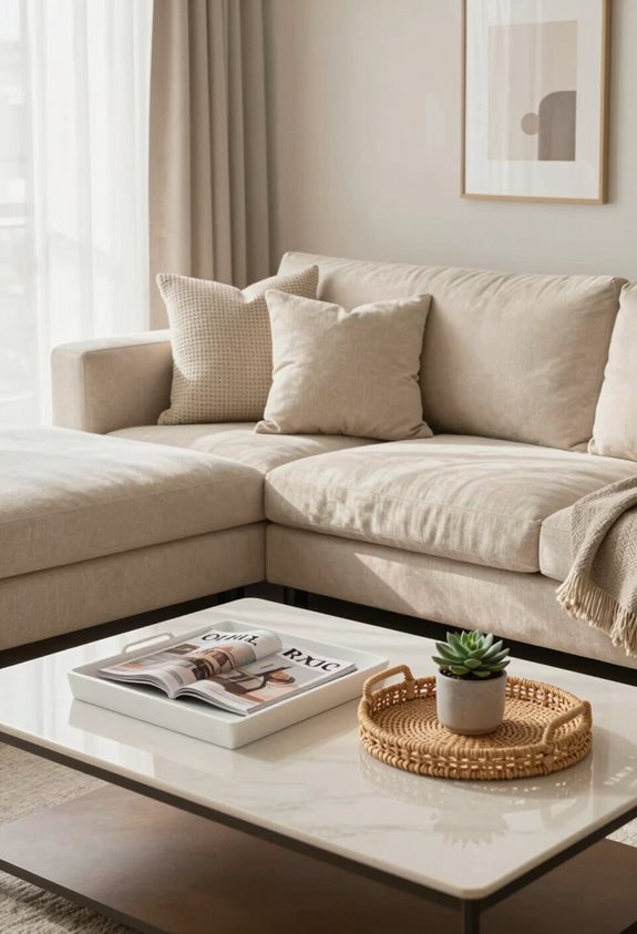 plateaux décoratifs pour l'organisation