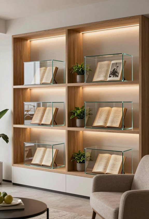 afficher des trésors de livres rares