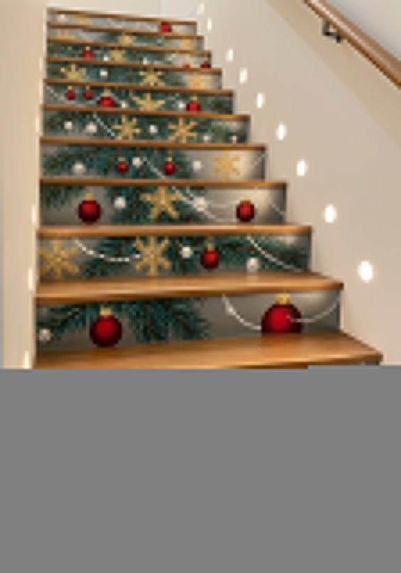 rampes de marche peintes faites maison