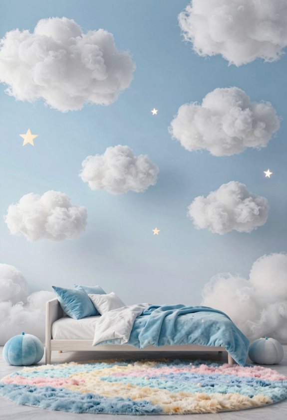 conceptions de plafond nuageux de rêve