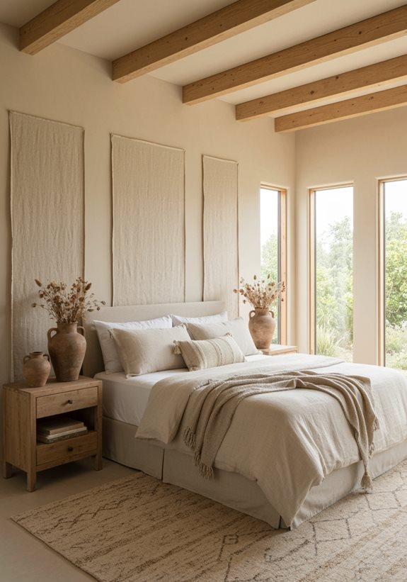 Les tons terreux créent la tranquillité