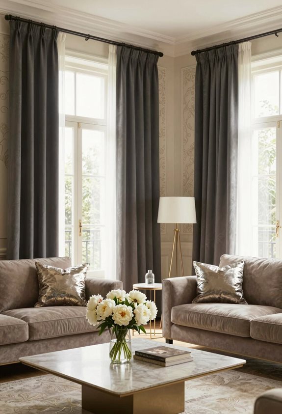 rideaux élégants pour le drame