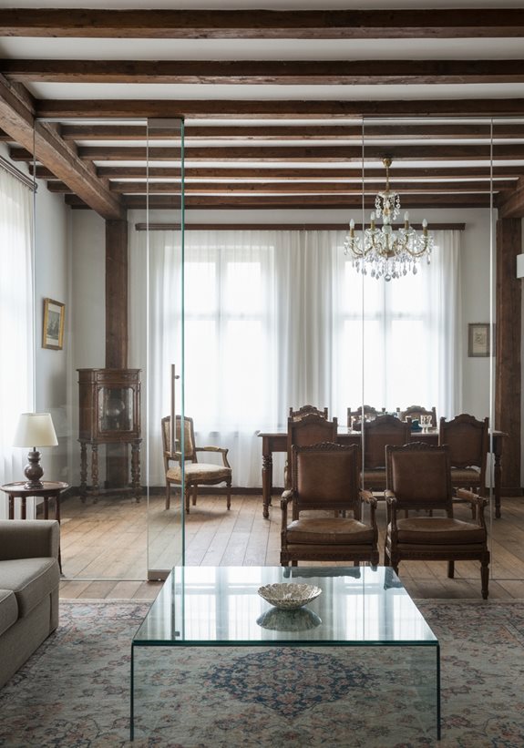 accents en verre élégants modernisent les maisons