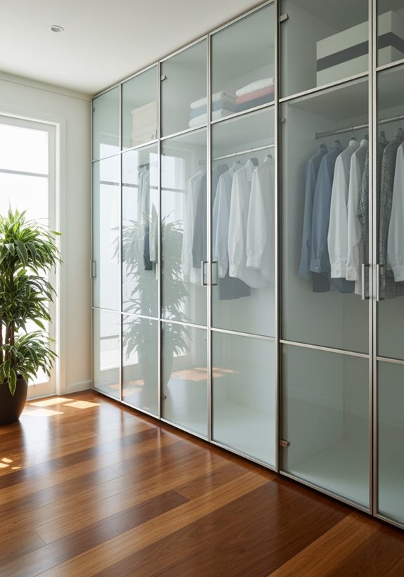 portes de placard en verre élégantes