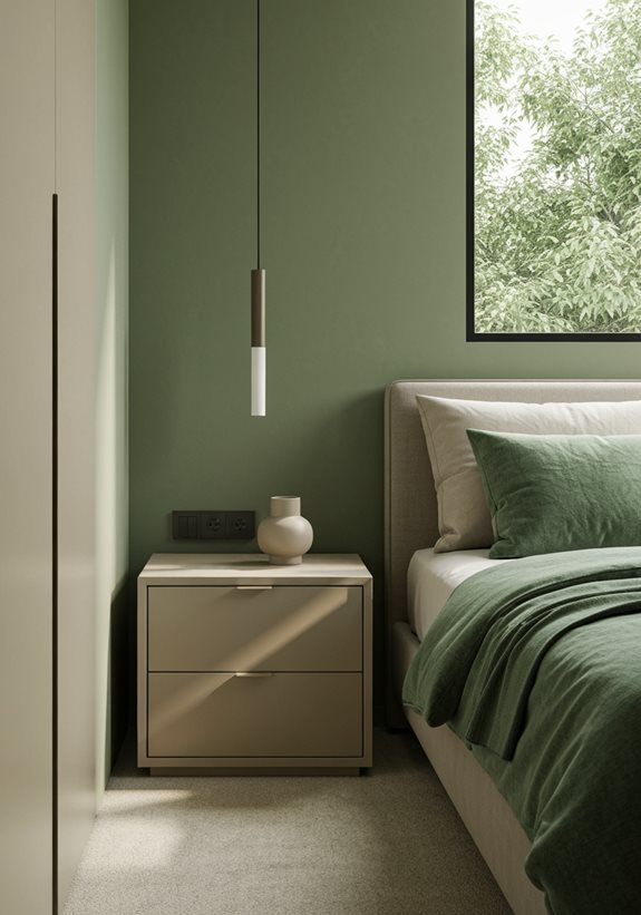 tables de nuit minimalistes beige élégantes