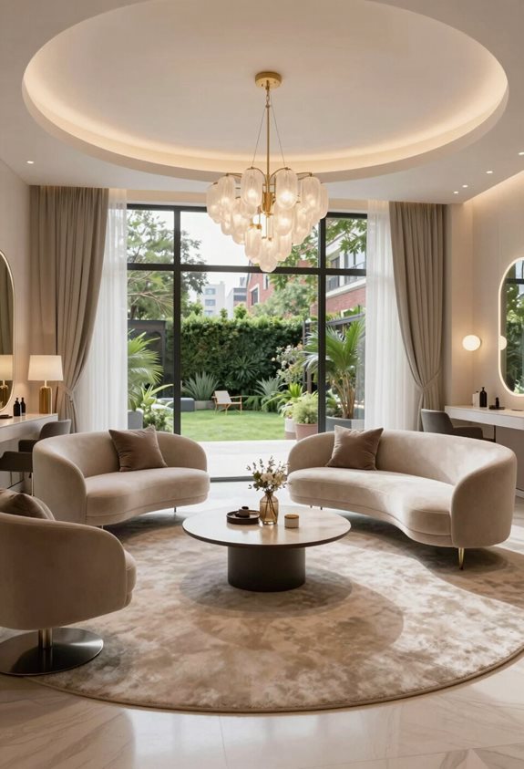 Les arrangements de meubles flottants renforcent l'intimité