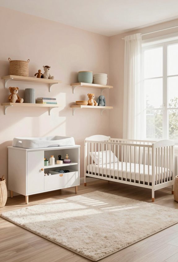 solutions de rangement fonctionnelles pour une nursery