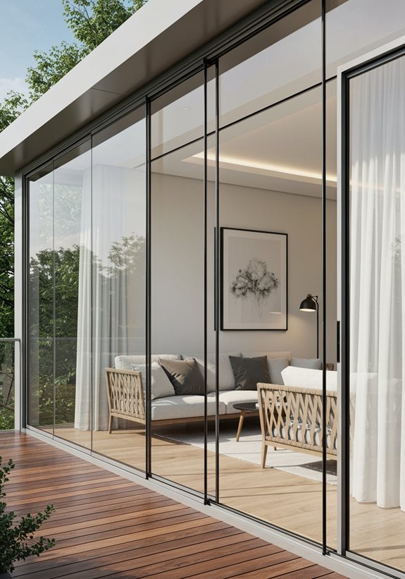 les avantages d'un balcon en verre fermé