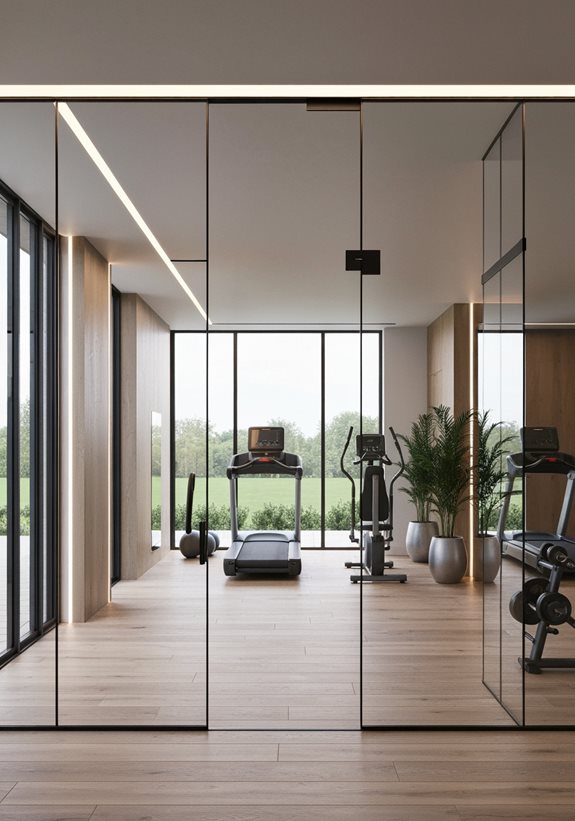 les avantages d'un gymnase à domicile en verre