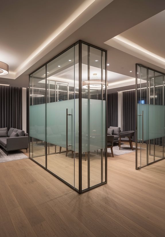 panneaux de verre pour murs d'accent