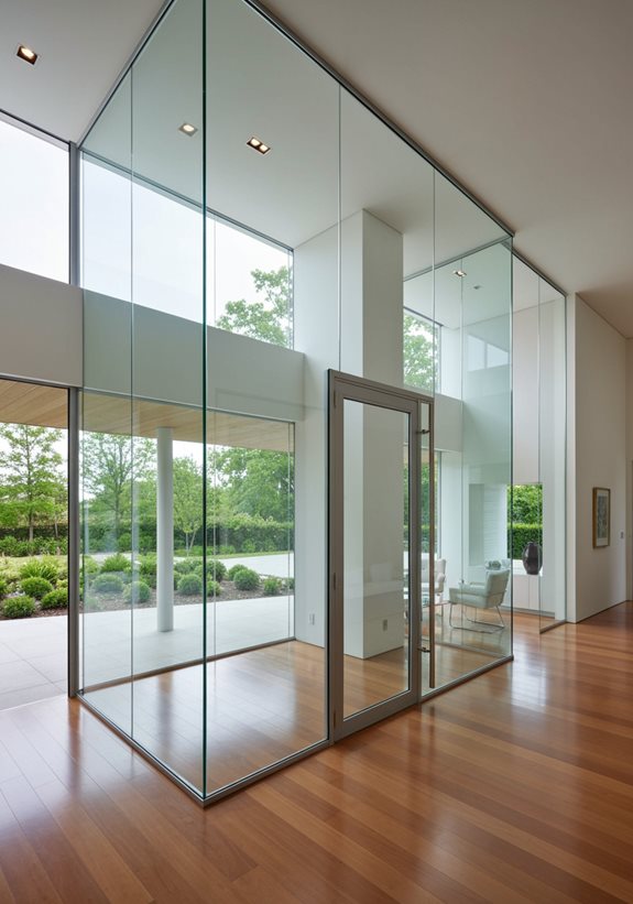 entrée en verre ambiance