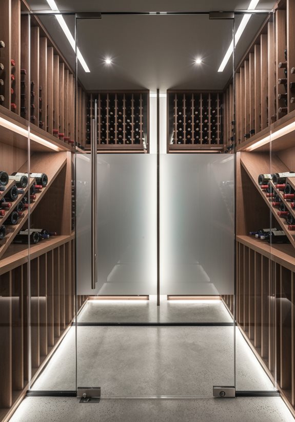 cave à vin en verre élégante