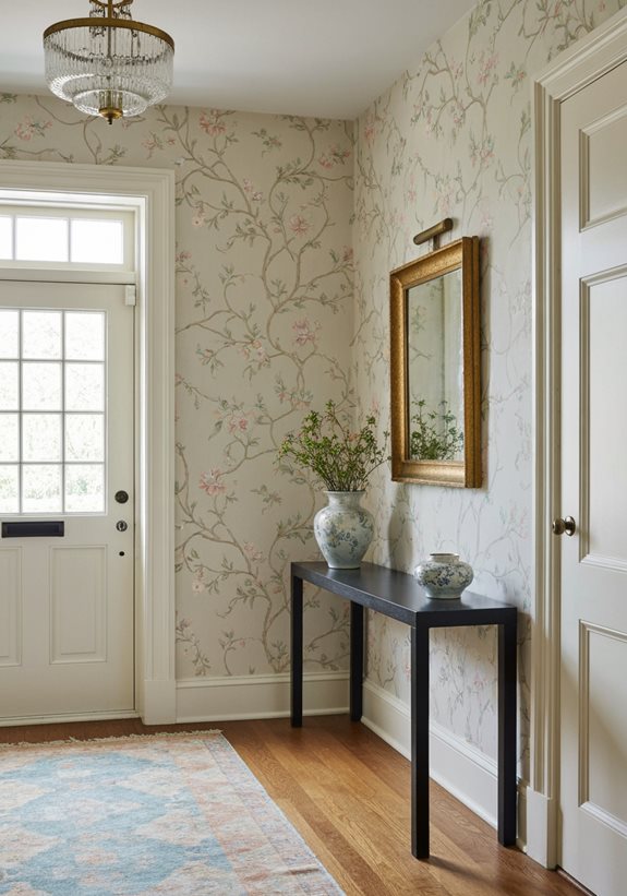 design d'entrée artistique peint à la main