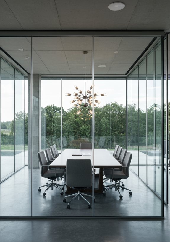 salle de conférence en verre inspirante