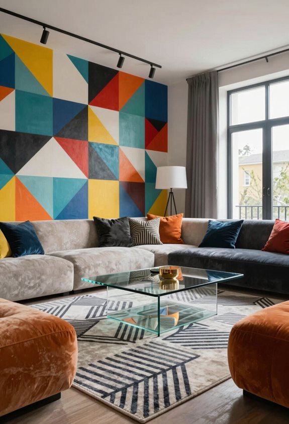 intégrer des motifs géométriques de manière décorative