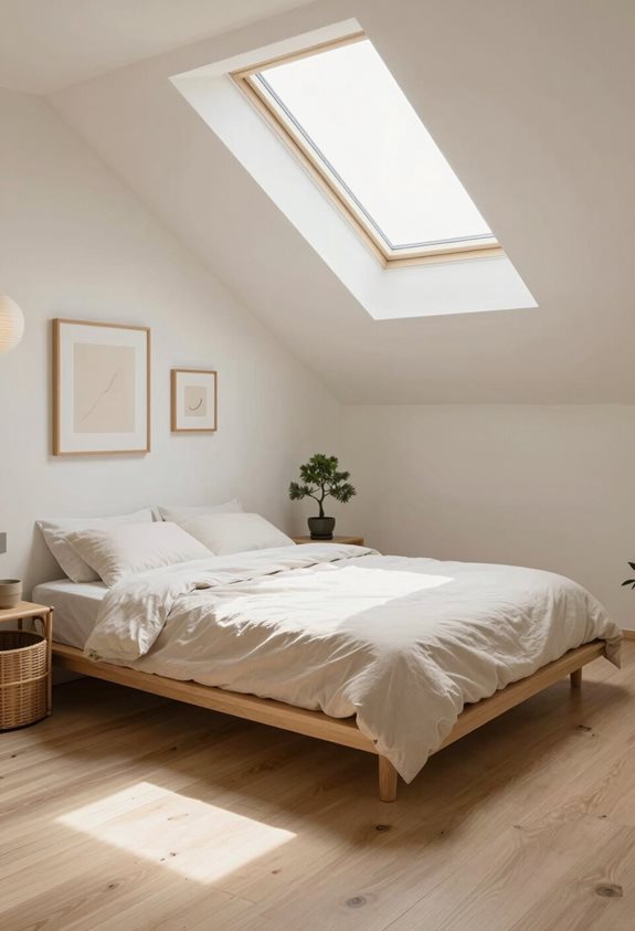 retraite minimaliste japonaise dans le grenier