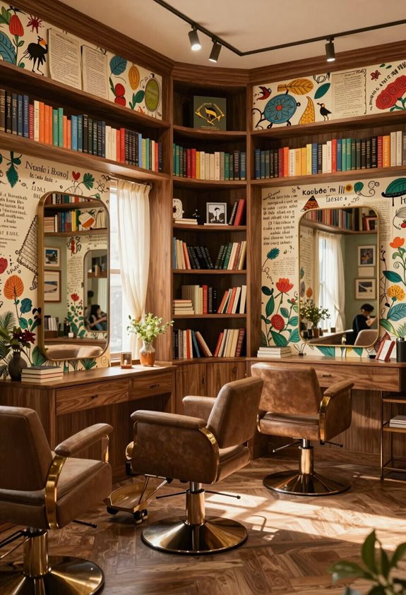 papier peint décor à thème littéraire