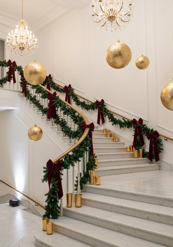 accents décoratifs dorés luxueux