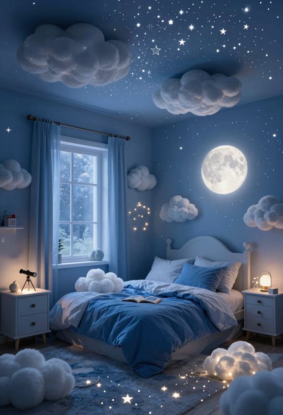 évasion magique dans une chambre au clair de lune