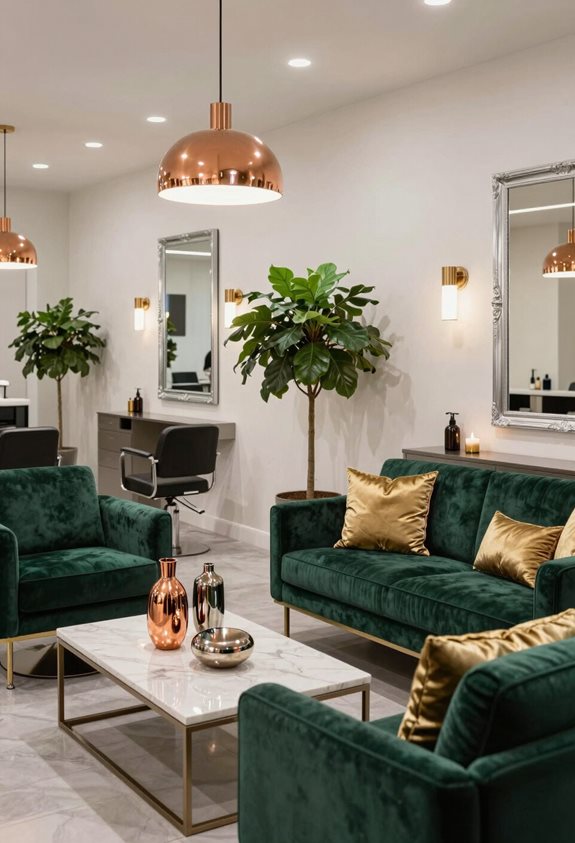 accents métalliques pour sophistication