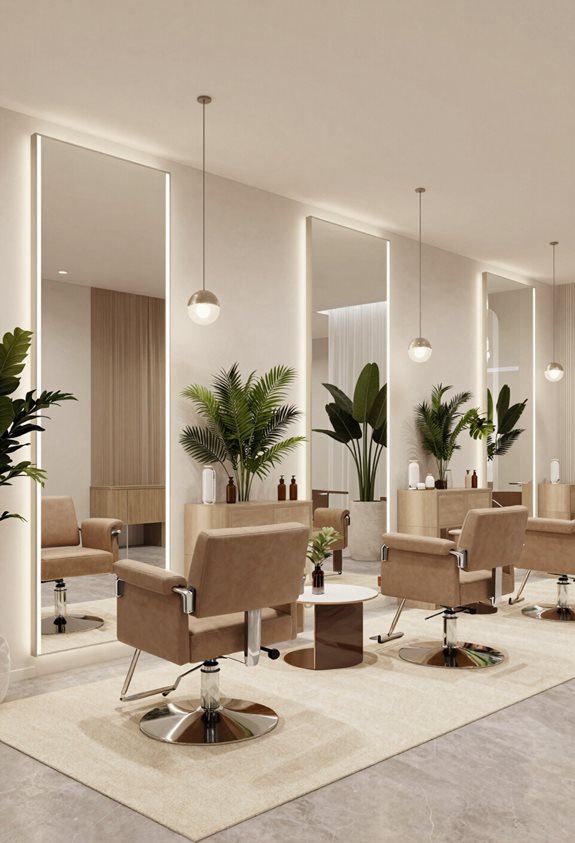 Les miroirs créent d'illusions d'espace