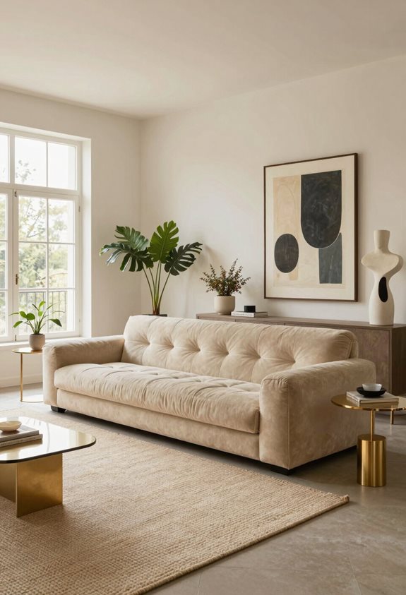 mélangez les tailles de meubles de manière créative