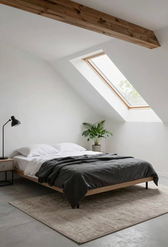 espace mansardé moderne et minimaliste