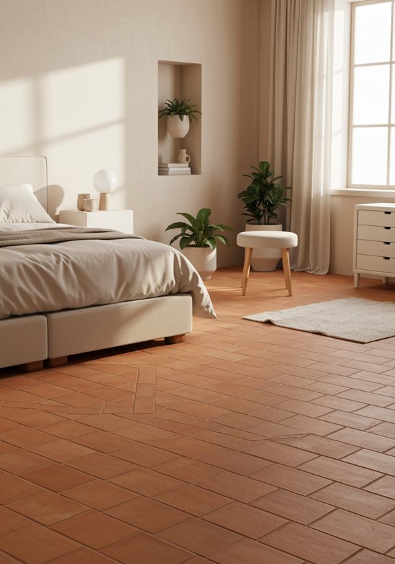 carreaux de sol en terre cuite moderne